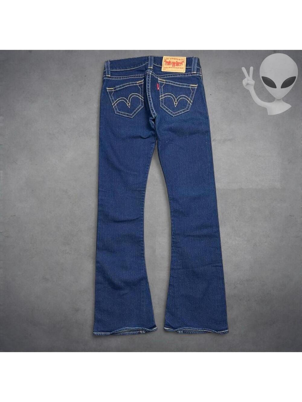 Levi's Tough Stretch Dark Wash Flared Denim Jeans Juniors Womens Size 5M W27